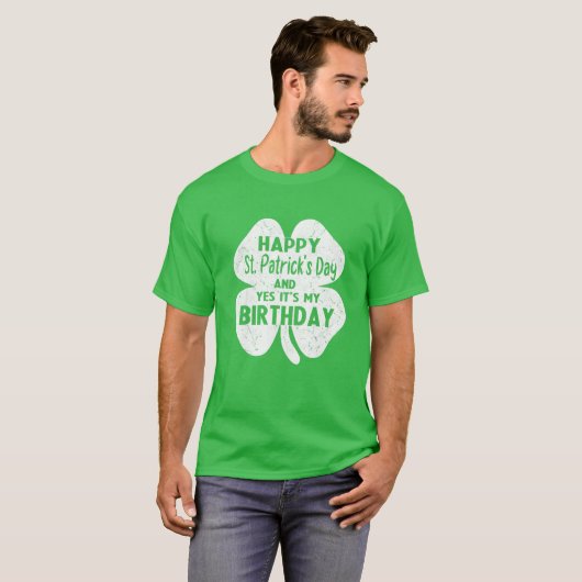 Happy St Patricks Day its My Birthday Geboren Iris T-Shirt (Vorne ganz)