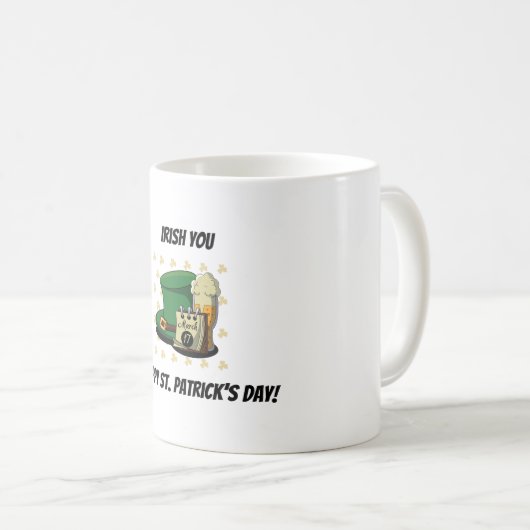 Happy St. Patrick's Day Kaffeetasse (VorderseiteRechts)