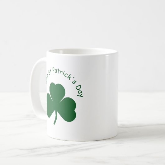 Happy St Patrick's Day Kaffeetasse (Vorderseite Links)