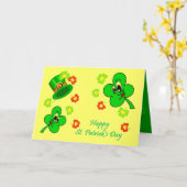 Happy St.Patrick's Day Karte (Gelbe Blume)