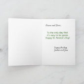 Happy St. Patrick's Day Karte (Innenseite)