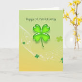 Happy St. Patrick's Day Karte (Gelbe Blume)