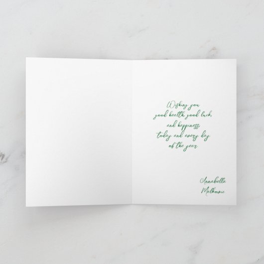 Happy St. Patrick's Day Karte (Innenseite)