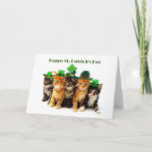 Happy St. Patrick's Day Katzen Grußkarte Karte (Vorderseite)