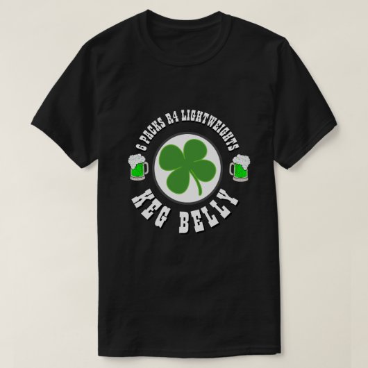 Happy St Patrick's Day KEG BELLY T-Shirt (Design vorne)