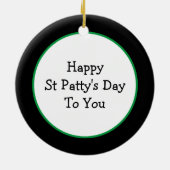 Happy St Patrick's Day Keramik Ornament (Hinten)