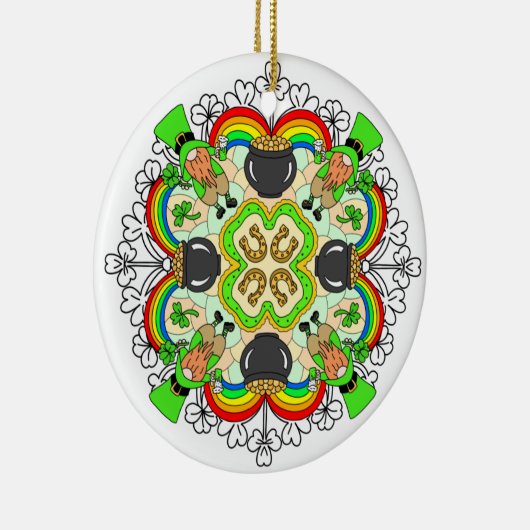 Happy St Patrick's Day Keramik Ornament (Rechts)