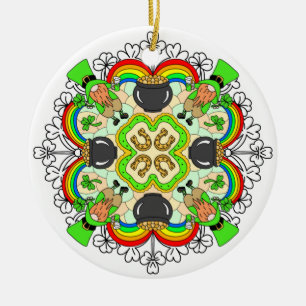 Happy St Patrick's Day Keramik Ornament
