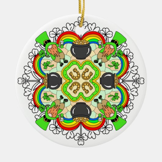 Happy St Patrick's Day Keramik Ornament (Vorne)