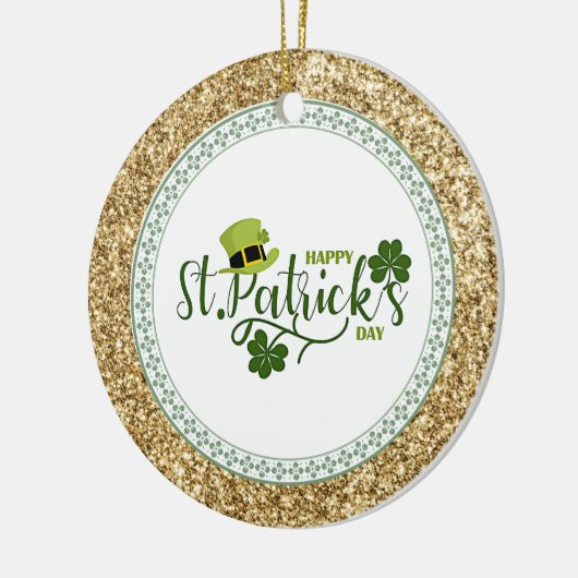 Happy St. Patrick's Day, Keramik Ornament (Links)