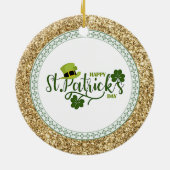 Happy St. Patrick's Day, Keramik Ornament (Hinten)