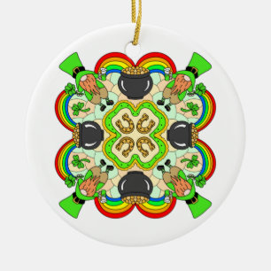 Happy St Patrick's Day Keramik Ornament