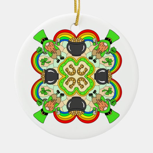 Happy St Patrick's Day Keramik Ornament (Vorne)