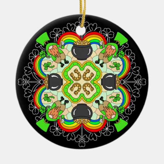 Happy St Patrick's Day Keramik Ornament (Vorne)
