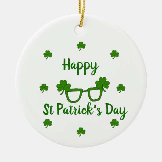 Happy St Patrick's Day Keramik Ornament (Vorne)