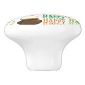 Happy St. Patrick's Day Keramikknauf (Seitenansicht)