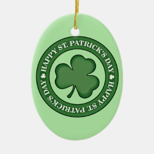 Happy St. Patricks Day Keramikornament
