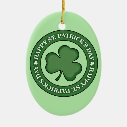 Happy St. Patricks Day Keramikornament (Vorne)