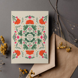 Happy St. Patrick's Day Kleber und Blume Postkarte