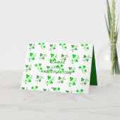 Happy St. Patrick's Day Kleeblatt Card Karte (Rückseite)