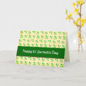 Happy St. Patrick's Day Kleeblatt Card Karte (Gelbe Blume)