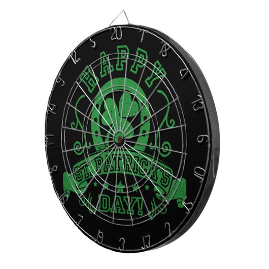 Happy St Patrick's Day Kleeblatt Dartscheibe (Vorderseite rechts)