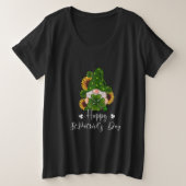 Happy St Patricks Day Kleeblatt Gnome Irish Große Größe T-Shirt (Design vorne)