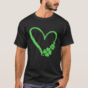 Happy St Patrick's Day Kleeblatt Herz für Frauen K T-Shirt