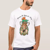 Happy St Patrick's Day Kleeblatt Leaf Chicken Lepr T-Shirt (Vorderseite)