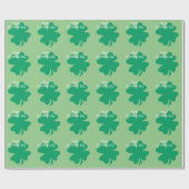 Happy St Patrick's Day Kleeblatt Leaf Irish Custom Geschenkpapier (Flach)