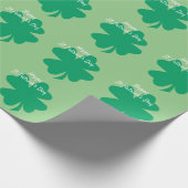 Happy St Patrick's Day Kleeblatt Leaf Irish Custom Geschenkpapier (Ecke)
