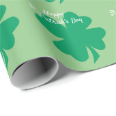 Happy St Patrick's Day Kleeblatt Leaf Irish Custom Geschenkpapier (Rolleneckpunkt)