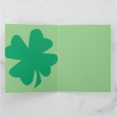 Happy St Patrick's Day Kleeblatt Leaf Irish Custom Karte (Innenseite)