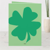 Happy St Patrick's Day Kleeblatt Leaf Irish Custom Karte (Rückseite)