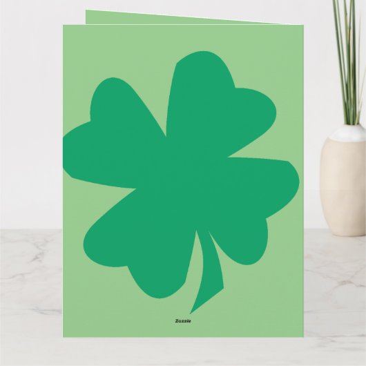 Happy St Patrick's Day Kleeblatt Leaf Irish Custom Karte (Rückseite)