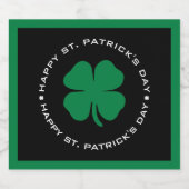 Happy St. Patrick's Day Kleeblatt Lucky Charm Bierflaschenetikett (Einzelnes Label)