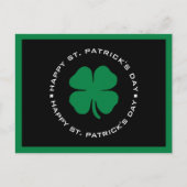 Happy St. Patrick's Day Kleeblatt Lucky Charm Postkarte (Vorderseite)