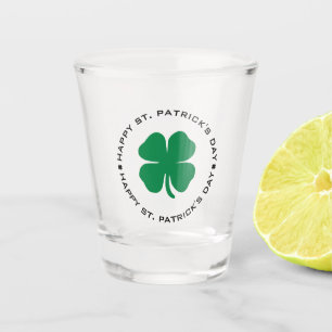 Happy St. Patrick's Day Kleeblatt Lucky Charm Schnapsglas