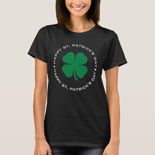 Happy St. Patrick's Day Kleeblatt Lucky Charm T-Shirt (Vorderseite)