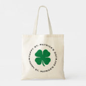 Happy St. Patrick's Day Kleeblatt Lucky Charm Tragetasche (Rückseite)