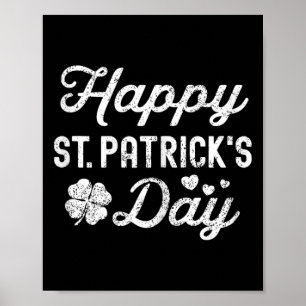 Happy St Patricks Day Kleeblatt Lucky Girl Frauen  Poster