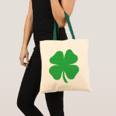 Happy St. Patrick's Day | Kleeblatt Muster Tragetasche (Vorderseite (Produkt))