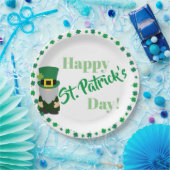 Happy St Patricks Day Kleeblatt Pappteller (Party)