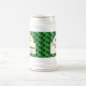 Happy St. Patrick's Day, Kleeblatt Pattern Bierglas (Mittel)