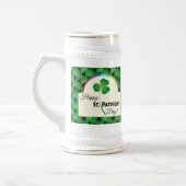 Happy St. Patrick's Day, Kleeblatt Pattern Bierglas (Links)