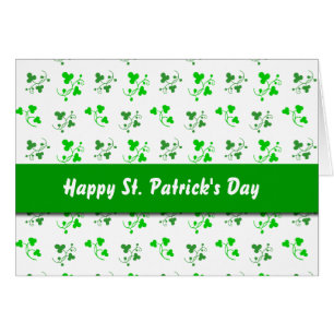 Happy St. Patrick's Day Kleeblatt Pattern Card