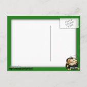 Happy St. Patricks Day Kleeblatt Postkarte (Rückseite)