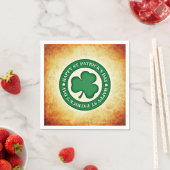 Happy St. Patrick's Day Kleeblatt Square Napkin Serviette (Beispiel)