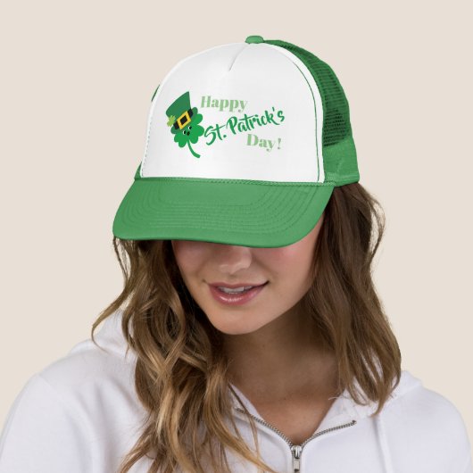 Happy St Patricks Day Kleeblatt Truckerkappe (Beispiel)