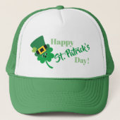 Happy St Patricks Day Kleeblatt Truckerkappe (Vorderseite)